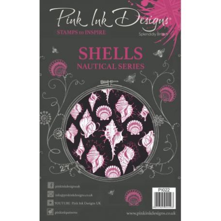 Szilikonbélyegző A5, Pink Ink Designs Clear Stamp / Shells - Maritime (1 db)