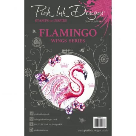 Szilikonbélyegző A5, Pink Ink Designs Clear Stamp / Flamingo - Animals (1 db)