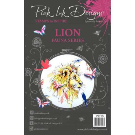 Szilikonbélyegző A5, Pink Ink Designs Clear Stamp / Lion - Animals (1 db)