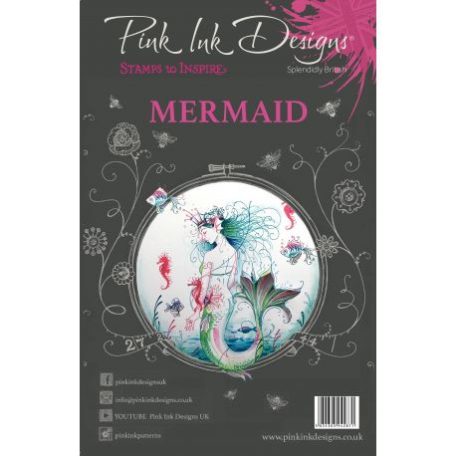 Szilikonbélyegző A5, Pink Ink Designs Clear Stamp / Set Mermaid - Maritime (1 db)