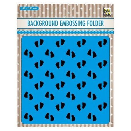 Dombornyomó mappa EEB018, Nellies Choice Background Embossing / Baby feet 2 -  (1 db)