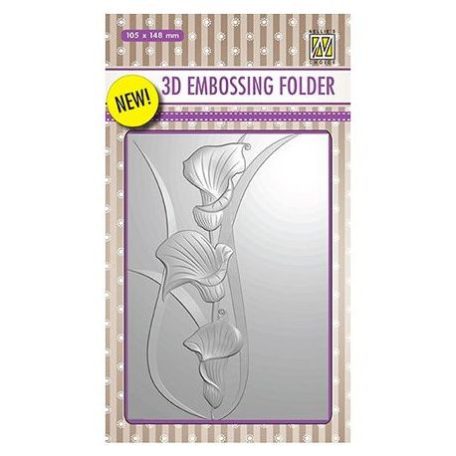 3D Dombornyomó mappa EF3D004, Nellies Choice 3D Embossing Folders / Arums (1 db)