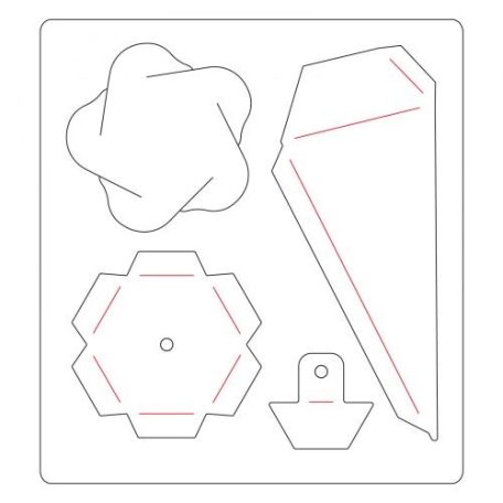 SIZZIX vágósablon 663444 - Christmas Ornaments - Bigz Die (1 db)