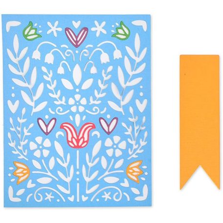 Vágósablon 663608, Sizzix Thinlits / Folk Art Stenci -  (1 csomag)