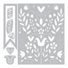 Vágósablon 663608, Sizzix Thinlits / Folk Art Stenci -  (1 csomag)