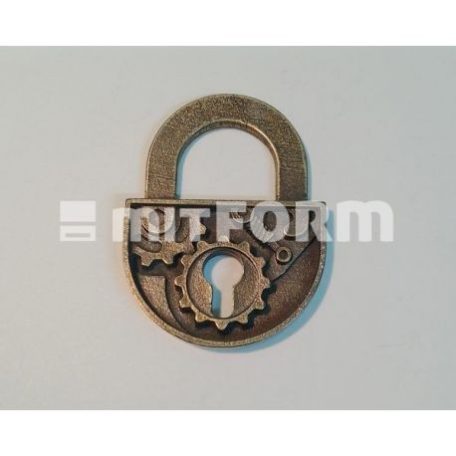 Fém díszítőelem MF8, Padlock 2 / MitForm Metal Trinkets - Lakat 2 (1 db)