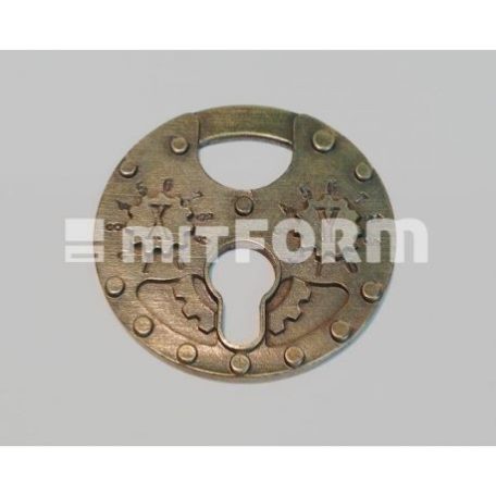 Fém díszítőelem MF11, Padlock 5 / MitForm Metal Trinkets - Lakat 5 (1 db)