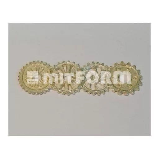 Fém díszítőelem MF24, Corner side 3 / MitForm Metal Trinkets (1 db)