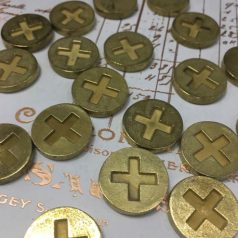   Fém díszítőelem MF88, Screw heads 20-24mm 9 / MitForm Metal Trinkets (1 db)