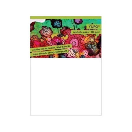 10 ív - Papír Alcohol Ink-hez A4, Yupo papier / 200g - White (10 ív)