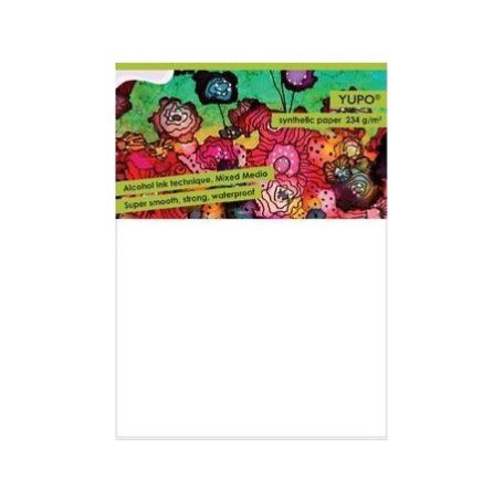 10 ív - Papír Alcohol Ink-hez A4, Yupo papier / 234g - White (10 ív)