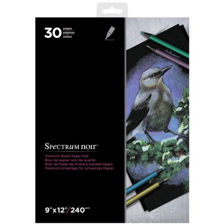 Prémium rajztömb feket lapok A4+, Spectrum Noir Premium Paper Pad / Black -  (30 lap)