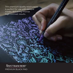   Prémium rajztömb feket lapok A4+, Spectrum Noir Premium Paper Pad / Black -  (30 lap)