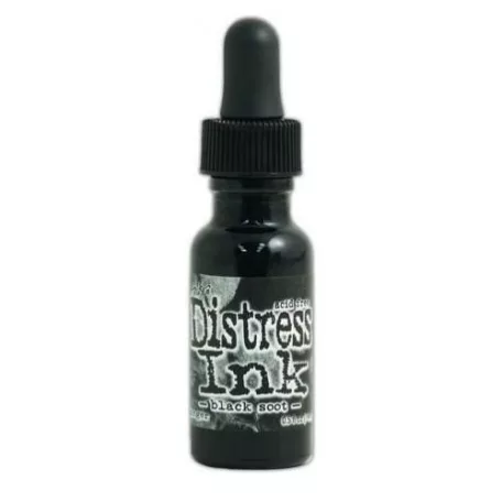 Tinta/Tintapárna utántöltő , black soot  / Ranger Distress Re- Inker - Tim Holtz (1 db)
