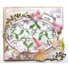 Joy!Crafts Vágósablon - Gnomelady with flowers - Törpelány virágokkal -  Cutting stencils (1 db)