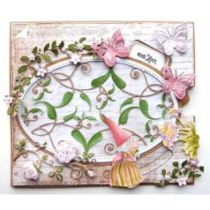   Joy!Crafts Vágósablon - Gnomelady with flowers - Törpelány virágokkal -  Cutting stencils (1 db)