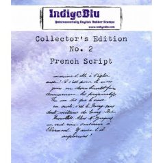   Gumibélyegző A7, French Script  / IndigoBlu rubber stamp - No. 2 (1 db)