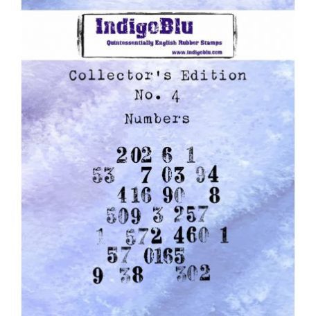 Gumibélyegző A7, Numbers / IndigoBlu rubber stamp - No. 4 (1 db)