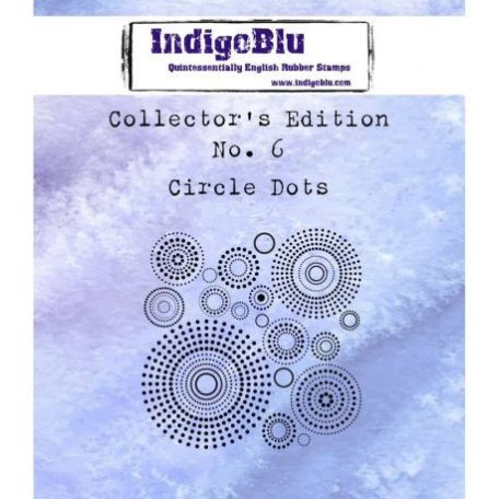 Gumibélyegző A7, Circle Dots  / IndigoBlu rubber stamp - No. 6 (1 db)