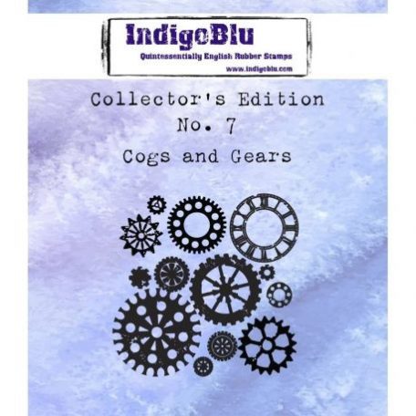 Gumibélyegző A7, Cogs And Gears  / IndigoBlu rubber stamp - No. 7 (1 db)