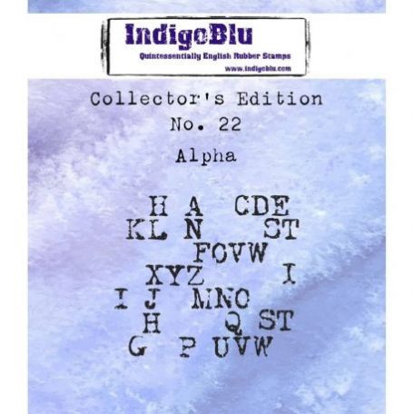 Gumibélyegző A7, Alpha  / IndigoBlu rubber stamp - No. 22 (1 db)