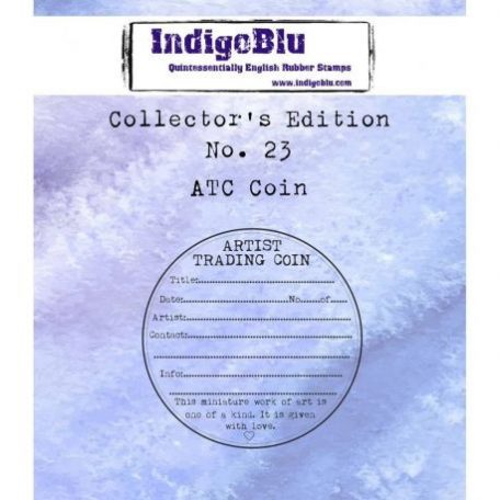 Gumibélyegző A7, ATC Coin / IndigoBlu rubber stamp - No. 23 (1 db)