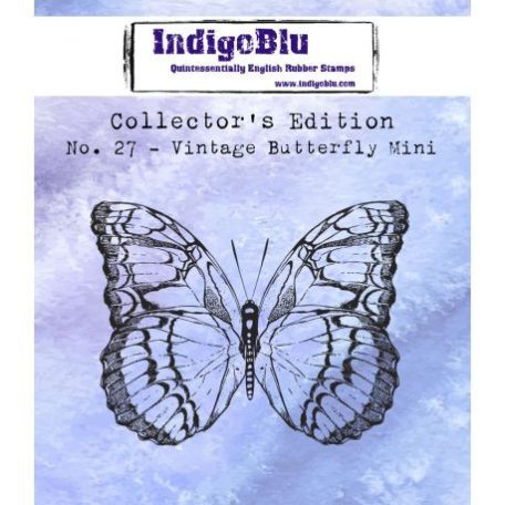 Gumibélyegző A7, Vintage Butterfly Mini / IndigoBlu rubber stamp - No. 27 (1 db)