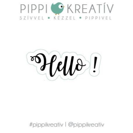 Gumibélyegző - Hello ! / PIPPI Rubber stamp -  (2 db)