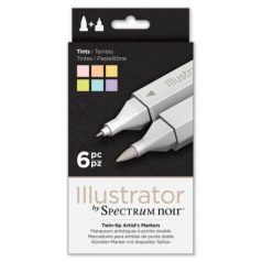   Alkoholos marker készlet , Spectrum Noir Illustrator / Tints -  (6 db)