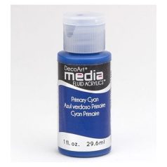   Akril festék - matt 29.6ml, Primary Cyan / DecoArt Media® Fluid Acrylics (1 db)