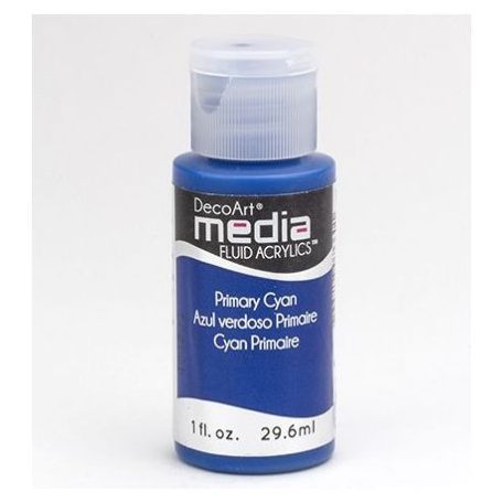 Akril festék - matt 29.6ml, Primary Cyan / DecoArt Media® Fluid Acrylics (1 db)