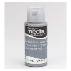   Akril festék - matt 29.6ml, Medium Grey Value 6 / DecoArt Media® Fluid Acrylics (1 db)