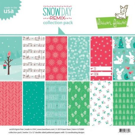 Papírkészlet 12", Snow Day Remix / Double-Sided Collection Pack - Kétoldalas (1 csomag)