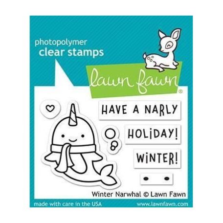 Szilikonbélyegző LF2038, Clear Stamps / Winter Narwhal -  (1 csomag)