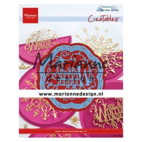 Vágósablon LR0619, Marianne Design Creatables / Anja's Warme Winter Wensen (1 csomag)