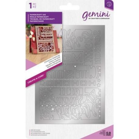 Vágósablon , Gemini Create-a-Card Die / Christmas Greetings -  (1 csomag)