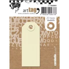 Címke , 26x60mm / Carabelle Tag -  (20 db)