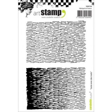 Gumibélyegző A6, juste avec des traits / Carabelle Art Stamp -  (1 db)