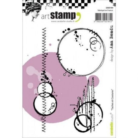 Gumibélyegző A6, taches et coutures / Carabelle Art Stamp -  (1 db)