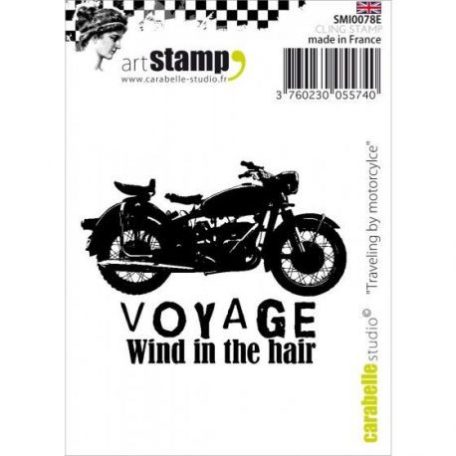 Gumibélyegző mini, traveling by motorcycle / Carabelle Art Stamp -  (1 db)