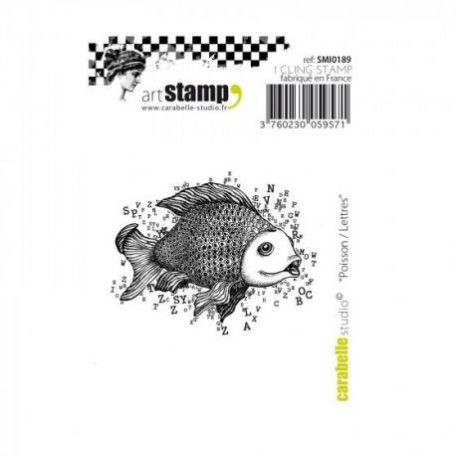 Gumibélyegző mini, mini poisson lettres / Carabelle Art Stamp -  (1 db)
