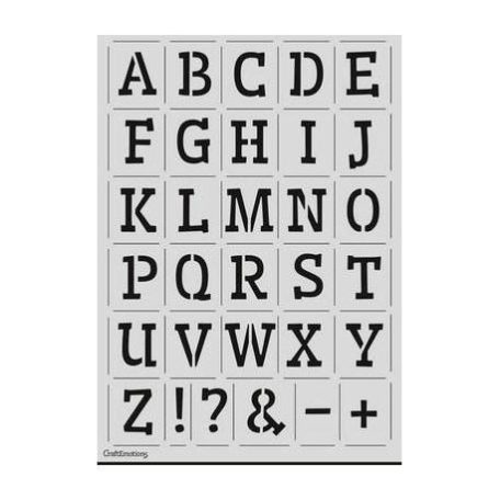 Stencil , alphabet CraftEmotions A5 / CE Mask stencil (1 db)