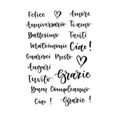   Szilikonbélyegző A6 - handletter -  Testo 1 (IT) Carla Kamphuis / CE Clear Stamps (1 db)