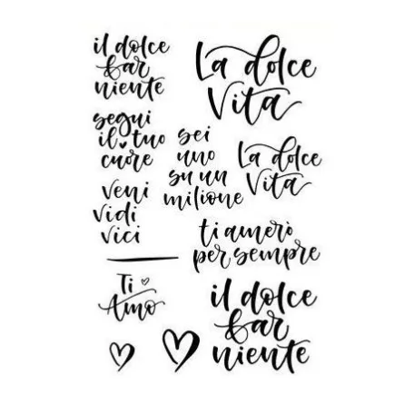 Szilikonbélyegző A6 - handletter -  Testo 2 (IT) Carla Kamphuis / CE Clear Stamps (1 db)