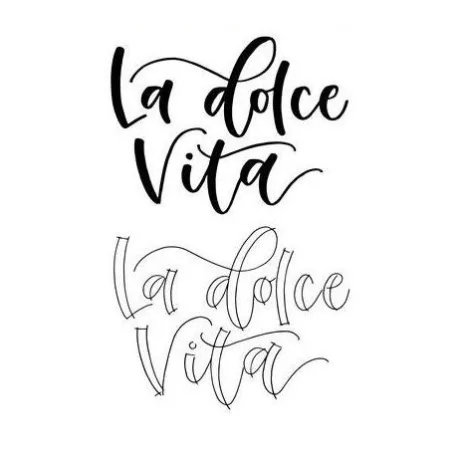 Szilikonbélyegző A6 - handletter -   La dolce Vita (IT) Carla Kamphuis / CE Clear Stamps (1 db)