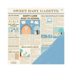   Scrapbook papír 12", Pitter Patter / Oliver - kétoldalas (1 lap)