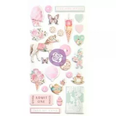   Díszítőelem , Prima Marketing Dulce / Puffy Stickers (1 csomag)