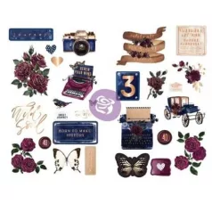   Öntapadós Chipbaord , Prima Marketing Darcelle / Chipboard Stickers (1 csomag)