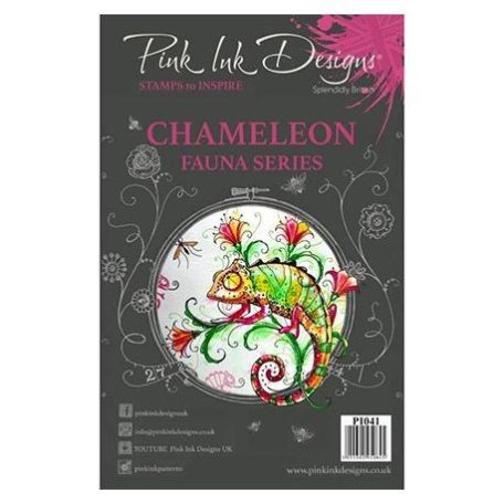 Szilikonbélyegző A5, Pink Ink Designs Clear Stamp / Chameleon - Animals (1 db)