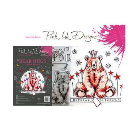 Szilikonbélyegző A5, Pink Ink Designs Clear Stamp / Bear Hugs - Animals (1 db)